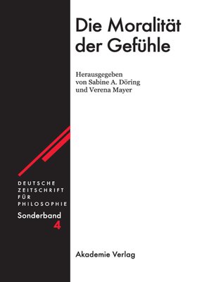 cover image of Die Moralität der Gefühle